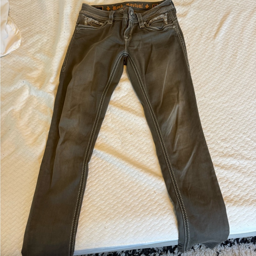 Rock Revival Khaki Denim Pants